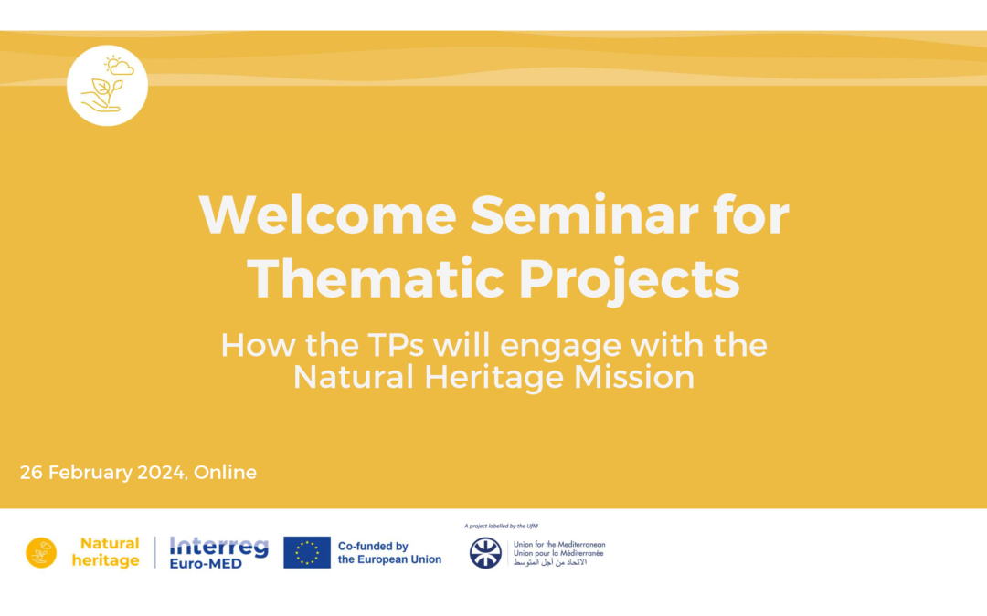 Welcoming the Natural Heritage Mission’s Projects in our Community of Practice